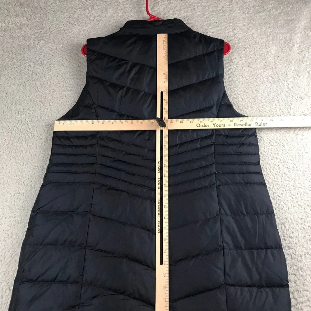 J Jill Down Filled Puffer Vest Womens M Navy Quilted Full Zip Sleeveless